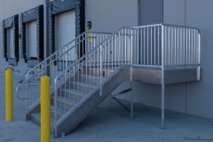 Warehouse loading dock stairs